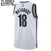 Dres Brooklyn Nets Yuta Watanabe 18 Nike 2022-23 Association Edition Bijela Swingman - Dječji